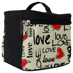 Love Abstract Background Love Textures Make Up Travel Bag (big) by nateshop