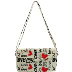 Love Abstract Background Love Textures Removable Strap Clutch Bag by nateshop