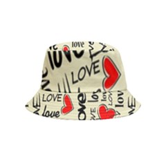 Love Abstract Background Love Textures Inside Out Bucket Hat (kids) by nateshop