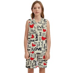 Love Abstract Background Love Textures Kids  Basketball Mesh Set by nateshop