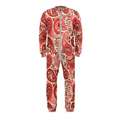 Paisley Red Ornament Texture Onepiece Jumpsuit (kids) by nateshop