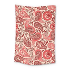 Paisley Red Ornament Texture Small Tapestry by nateshop