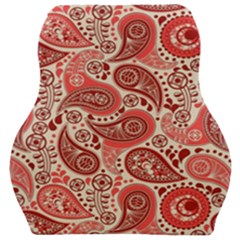 Paisley Red Ornament Texture Car Seat Velour Cushion  by nateshop