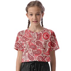 Paisley Red Ornament Texture Kids  Basic T-shirt by nateshop