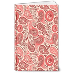 Paisley Red Ornament Texture 8  X 10  Softcover Notebook
