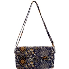 Paisley Texture, Floral Ornament Texture Removable Strap Clutch Bag by nateshop