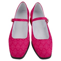 Pink Pattern, Abstract, Background, Bright Women s Mary Jane Shoes