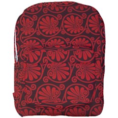 Red Floral Pattern Floral Greek Ornaments Full Print Backpack
