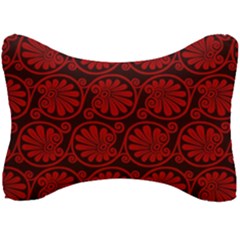 Red Floral Pattern Floral Greek Ornaments Seat Head Rest Cushion