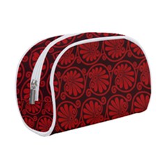 Red Floral Pattern Floral Greek Ornaments Make Up Case (Small)