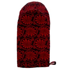 Red Floral Pattern Floral Greek Ornaments Microwave Oven Glove