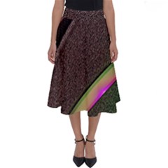 Circle Colorful Shine Line Pattern Geometric Perfect Length Midi Skirt
