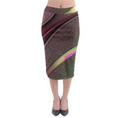 Circle Colorful Shine Line Pattern Geometric Midi Pencil Skirt by Proyonanggan