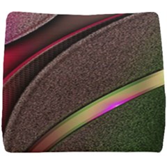 Circle Colorful Shine Line Pattern Geometric Seat Cushion by Proyonanggan