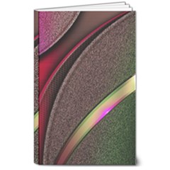 Texture Abstract Curve  Pattern Red 8  X 10  Softcover Notebook