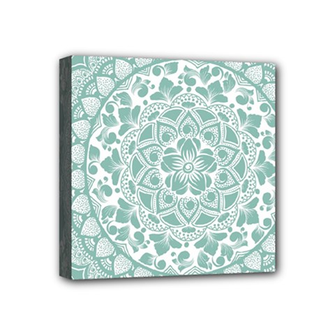 Round Ornament Texture Mini Canvas 4  X 4  (stretched) by nateshop