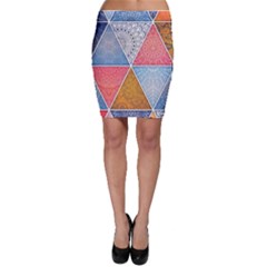 Texture With Triangles Bodycon Skirt by nateshop