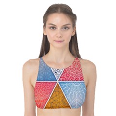 Texture With Triangles Tank Bikini Top by nateshop