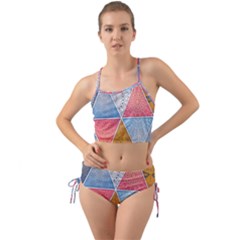 Texture With Triangles Mini Tank Bikini Set by nateshop