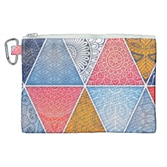 Texture With Triangles Canvas Cosmetic Bag (xl) by nateshop