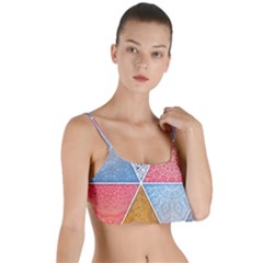 Texture With Triangles Layered Top Bikini Top  by nateshop