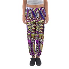 Violet Paisley Background, Paisley Patterns, Floral Patterns Women s Jogger Sweatpants by nateshop