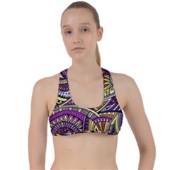 Violet Paisley Background, Paisley Patterns, Floral Patterns Criss Cross Racerback Sports Bra by nateshop