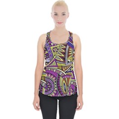 Violet Paisley Background, Paisley Patterns, Floral Patterns Piece Up Tank Top by nateshop