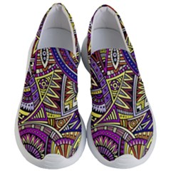 Violet Paisley Background, Paisley Patterns, Floral Patterns Women s Lightweight Slip Ons