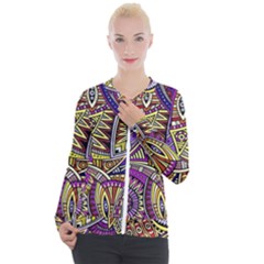 Violet Paisley Background, Paisley Patterns, Floral Patterns Casual Zip Up Jacket by nateshop