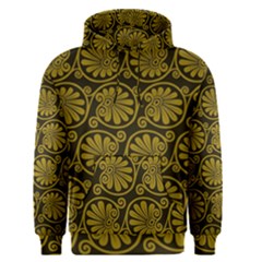 Yellow Floral Pattern Floral Greek Ornaments Men s Core Hoodie