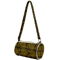 Yellow Floral Pattern Floral Greek Ornaments Mini Cylinder Bag