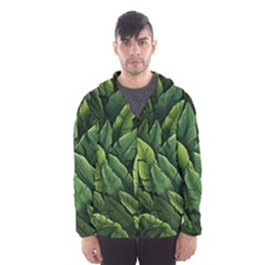 Green Leaves Men s Hooded Windbreaker by goljakoff