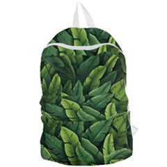 Green Leaves Foldable Lightweight Backpack