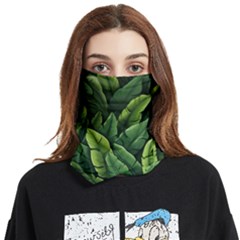 Green Leaves Face Covering Bandana (two Sides) by goljakoff