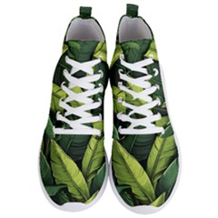 Banana Leaves Pattern Men s Lightweight High Top Sneakers by goljakoff