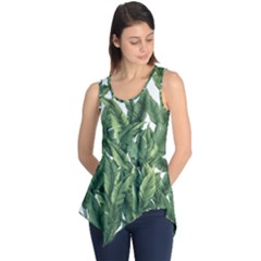 Tropical leaves Sleeveless Tunic