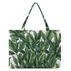 Tropical Leaves Zipper Medium Tote Bag by goljakoff