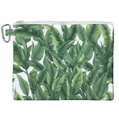 Tropical Leaves Canvas Cosmetic Bag (xxl) by goljakoff