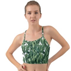 Tropical Leaves Mini Tank Bikini Top by goljakoff