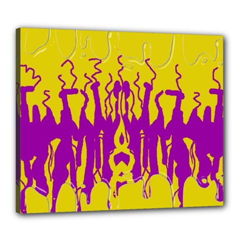 Yellow And Purple In Harmony Canvas 24  X 20  (stretched)