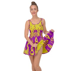 Yellow And Purple In Harmony Inside Out Casual Dress