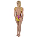 Yellow And Purple In Harmony High Leg Strappy Swimsuit View2