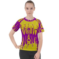 Yellow And Purple In Harmony Women s Sport Raglan T-shirt
