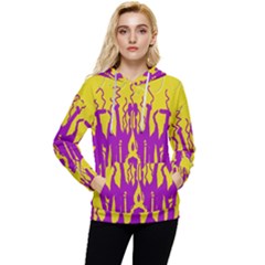 Yellow And Purple In Harmony Women s Lightweight Drawstring Hoodie