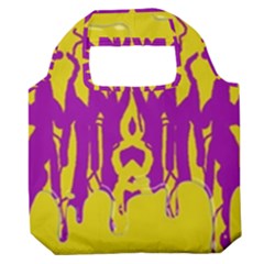 Yellow And Purple In Harmony Premium Foldable Grocery Recycle Bag