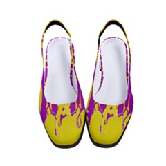 Yellow And Purple In Harmony Women s Classic Slingback Heels