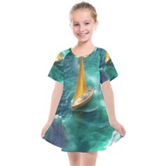 Lion King Of The Jungle Nature Kids  Smock Dress by Cemarart