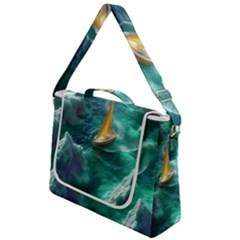 Mountain Wolf Tree Nature Moon Box Up Messenger Bag by Cemarart