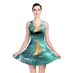 Double Exposure Flower Reversible Skater Dress